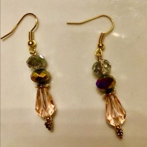 Lovely pair of earrings repurposed & designed by me , the old fashion way .